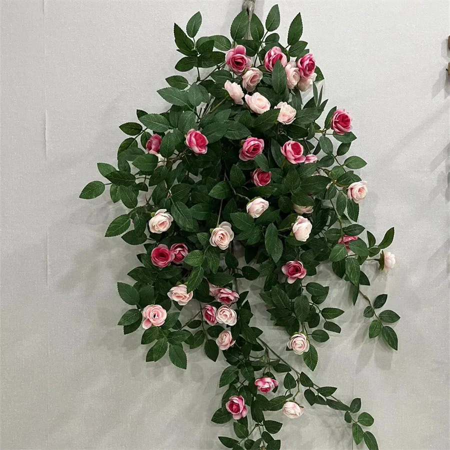 Reasonable Price Flowers Colorful Artificial Hanging Rose Vines for Wedding Arrangement