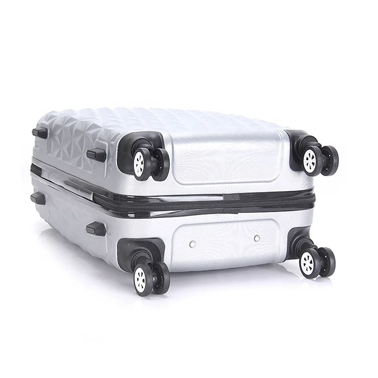 Custom Combination Lock Spinner 4 Wheels Light Weight 20 24 28 Inch Abs 3pcs Hard Suitcase Luggage Set