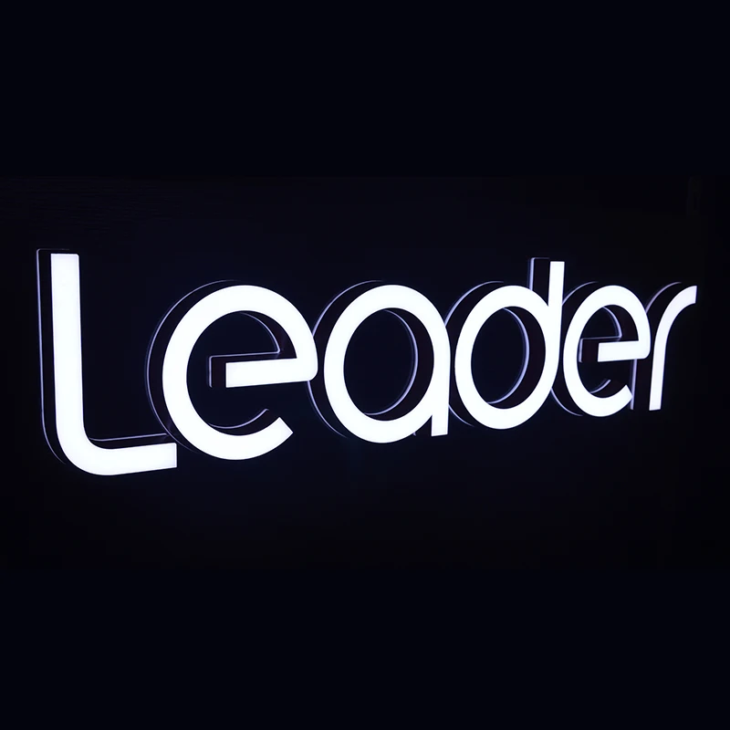Haier Leader Led Lighting Sign Board Custom High Bright Name Wall Led Light 3D Backlit Logo Sign