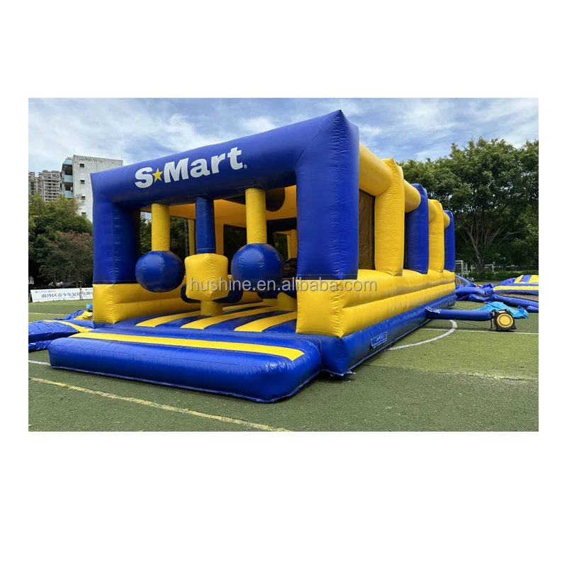 Giant 5K Running Events large mega bounce house bouncy jumping castle outdoor Inflatable Insane 5K run obstacle Course