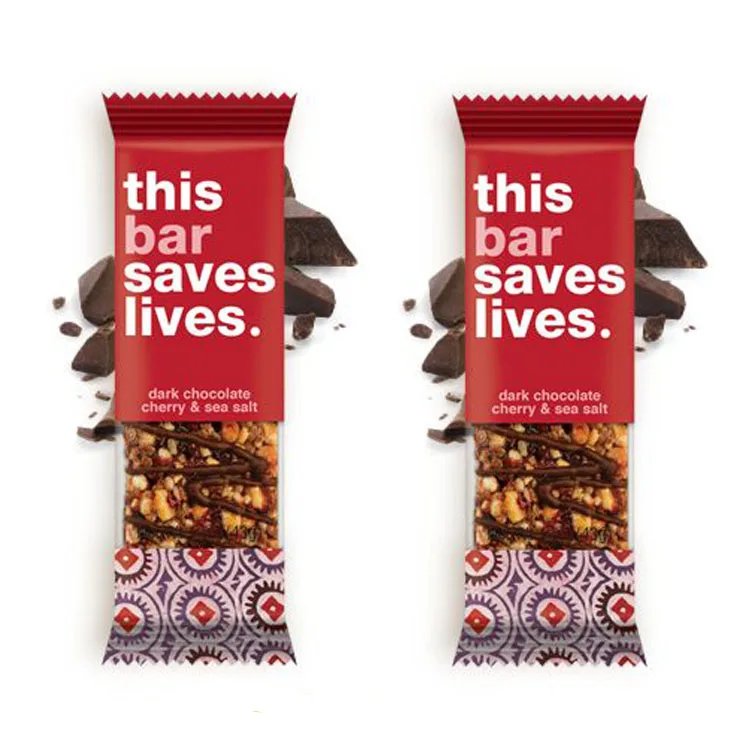 Nut Bar Packaging Custom Wholesale Food Grade Plastic Bag With Frosted Window