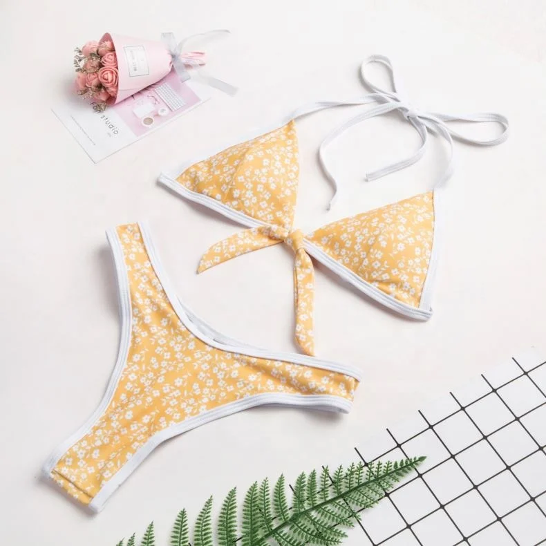 Front String Two Piece Swimsuit Women Sexy Bikini