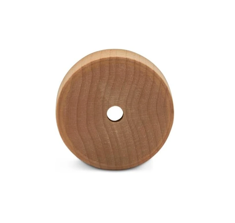 Mini Wood Wheels Treaded Style 1-3/4 inch Diameter 5/8 inch Thick Pack of 4 for Crafts and DIY Car Models