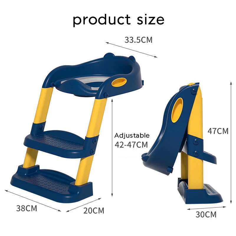 Blue Pink Step Stool Ladder Kids Potty Training Seat Baby Foldable Baby Potty Training Toilet Wholesale