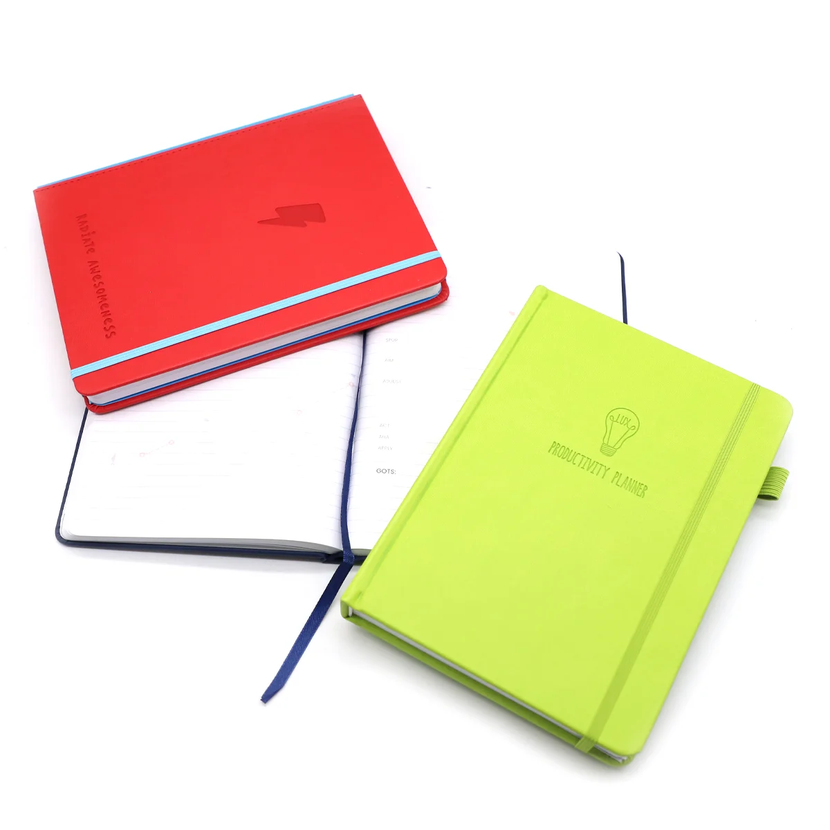 Hardcover Notebook A5 PU Leather Custom Journal Planner Printing