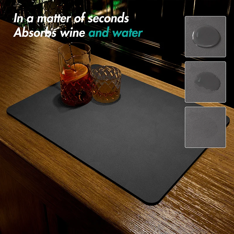 Custom placemat super absorbent letter diatom mud Diatomite diatomaceous earth table mat plate mat dining table