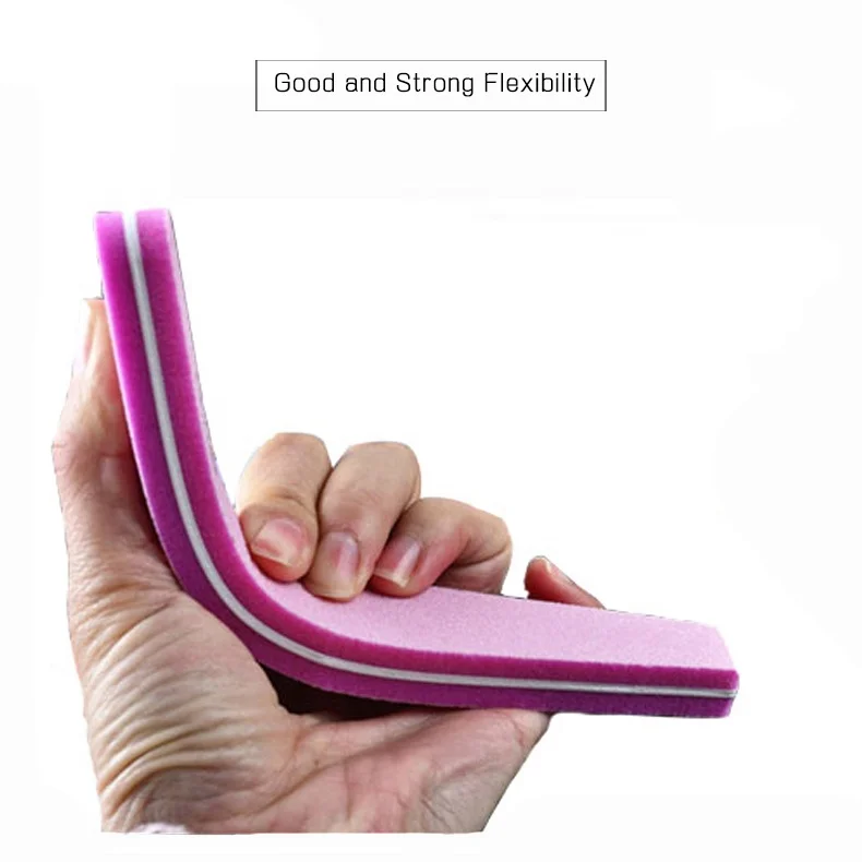 
Korea Japanese Quality Washable 6 colors 100/180 diamond sponge nail buffer sanding nail files sponge 