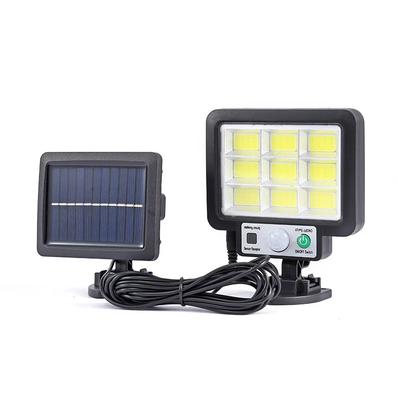 waterproof 108 cob split motion sensor outside lamp outdoor wall solar garden lights With remote control