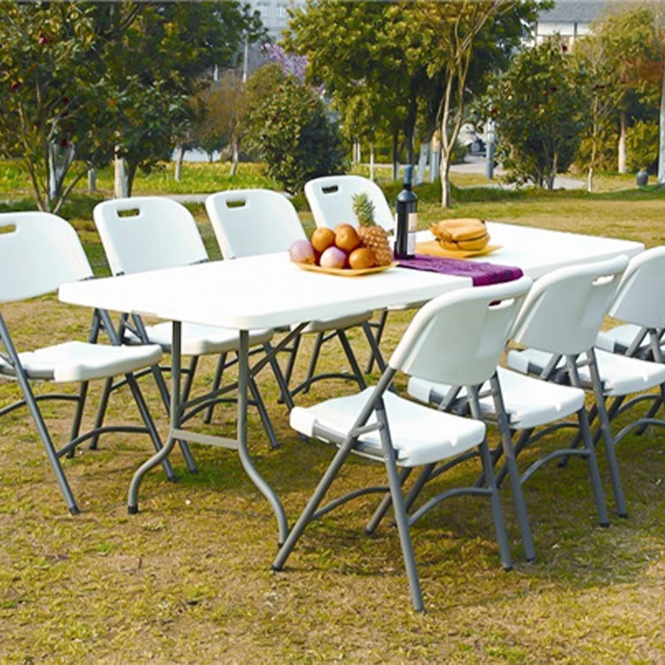 Wholesale 60 Inch Outdoor Wedding Party Events Camping Portable Plastic Round Folding Table
