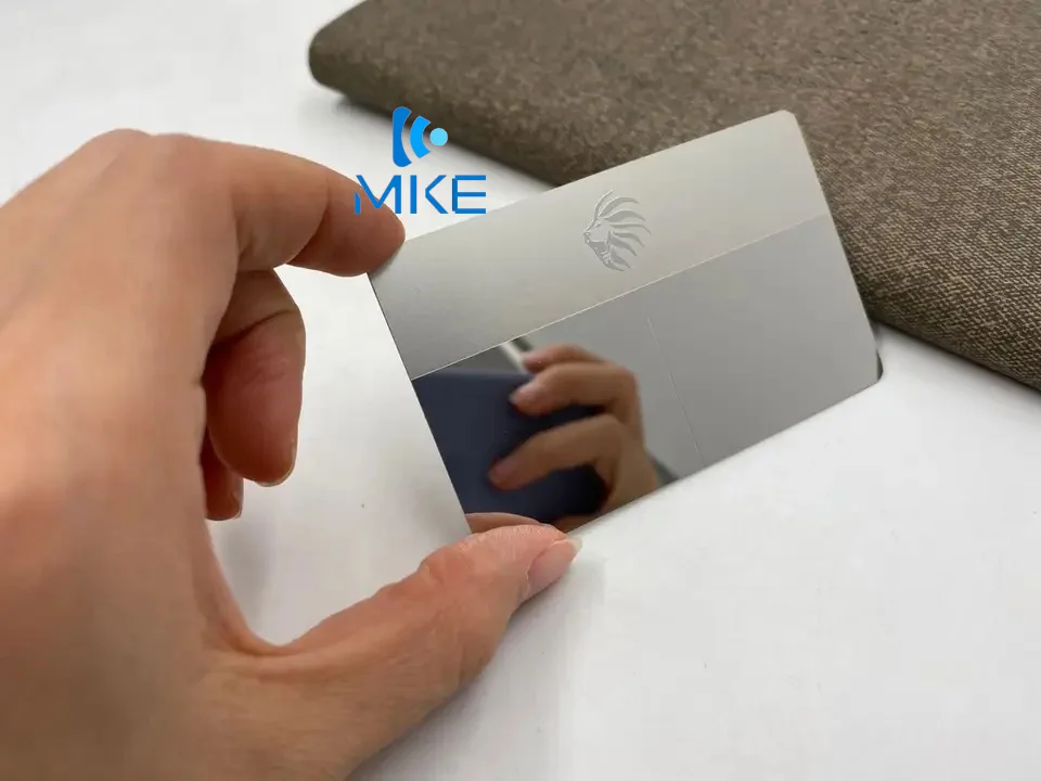 Newest Customized Cheap Silver Metal Credit Bank Card Size Vip Member Laser Engraving Metal Business Cards