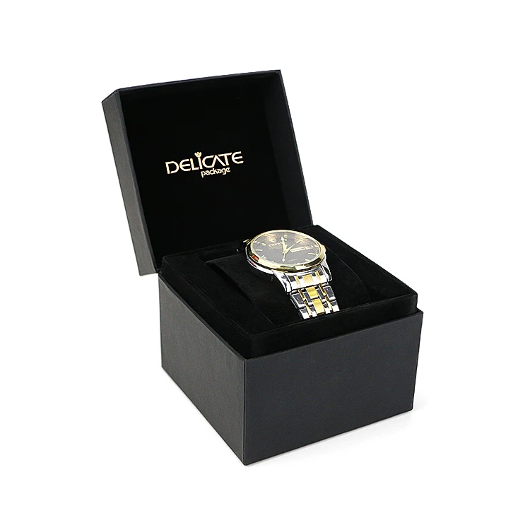 Custom Logo Luxury Gift Flat Wrist Brand Aluminium Metal Mechanical Watch Band Wooden Strap Case Box Packaging Watch Boxes