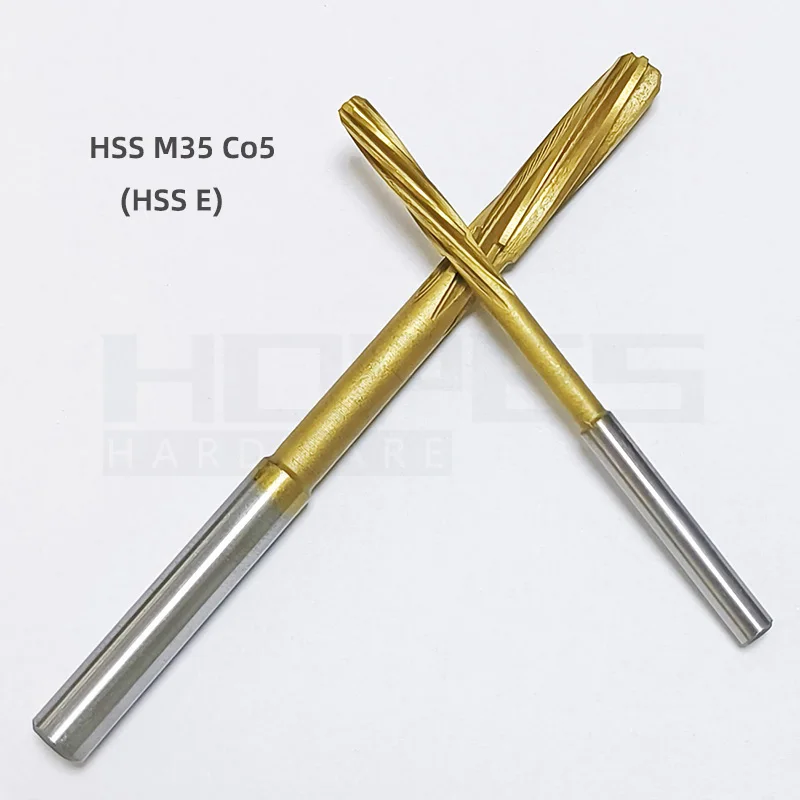 HSS E M35 кобальтовое Оловянное покрытие H7 3-20 мм Спиральные канавки с прямым параллельным хвостовиком режущие инструменты из нержавеющей стали
