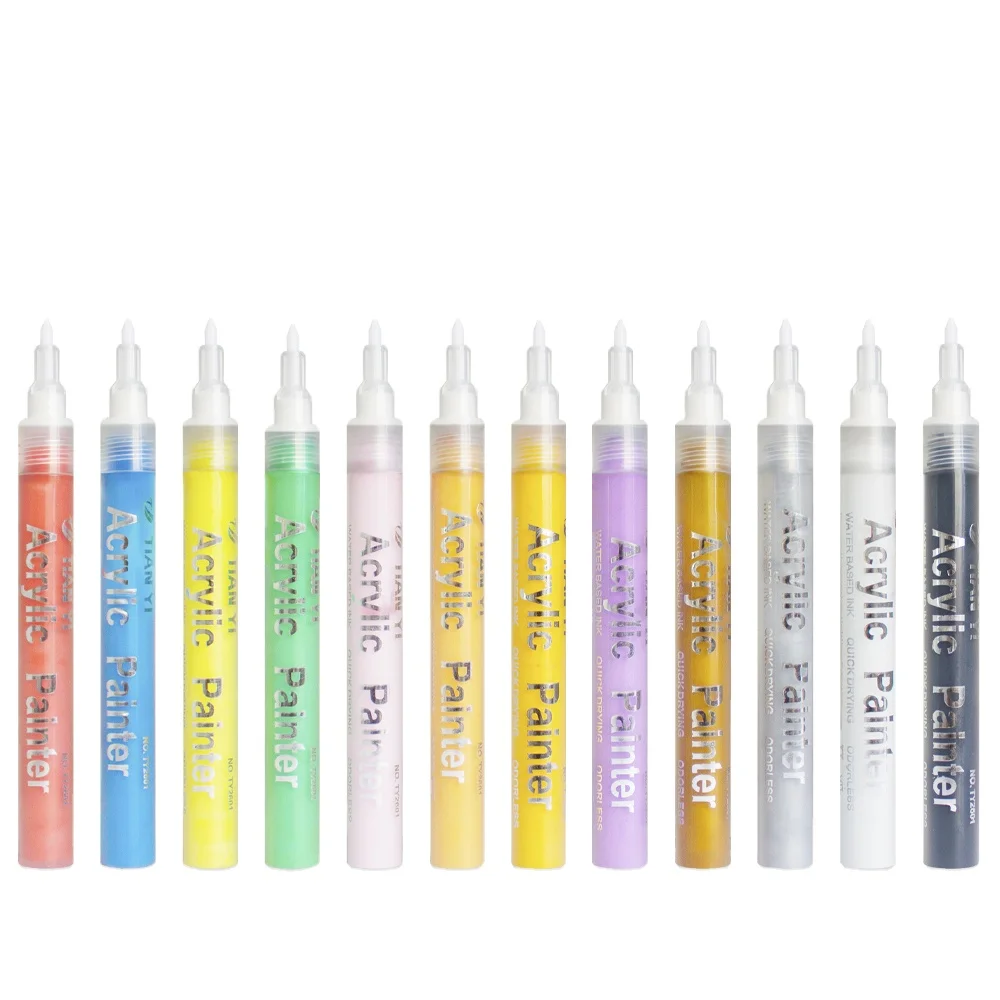 Premium Acrylic Paint Pen Water Based Extra Fine Point Odorless Acid Free Safe Opaque Ink Environmental Acrylic Marker