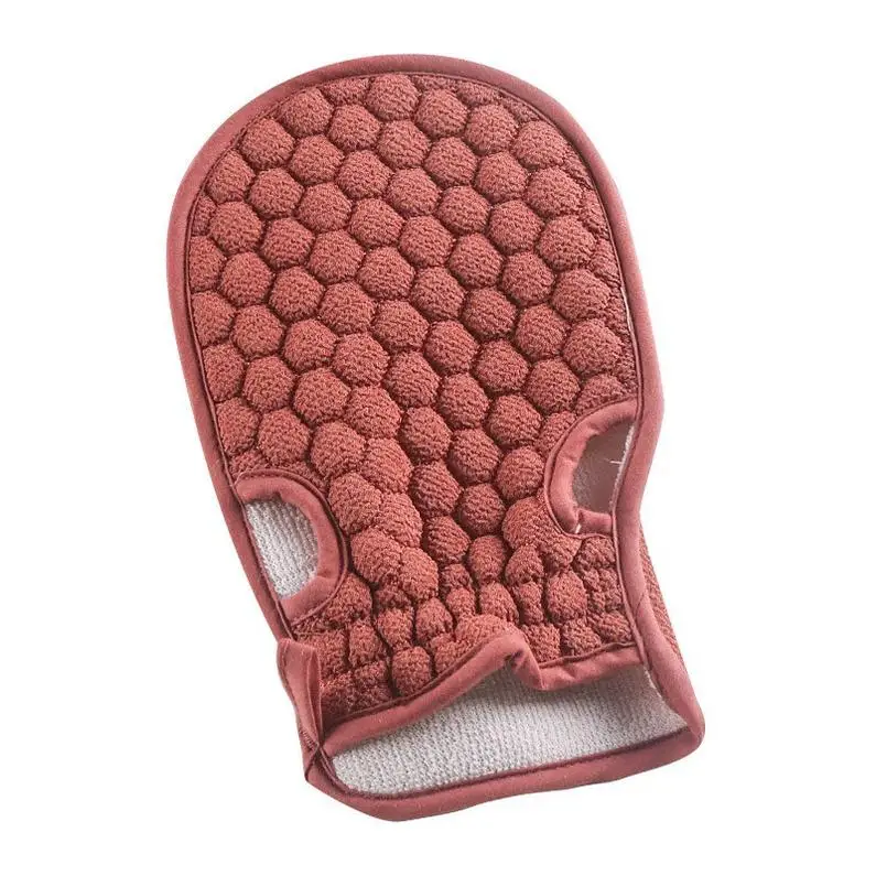 Bath Gloves Turkish Dead Skin Remover With Soap Body Double Sided Thermal Transfer Fingerless Jute And Olefin Bath Mitt