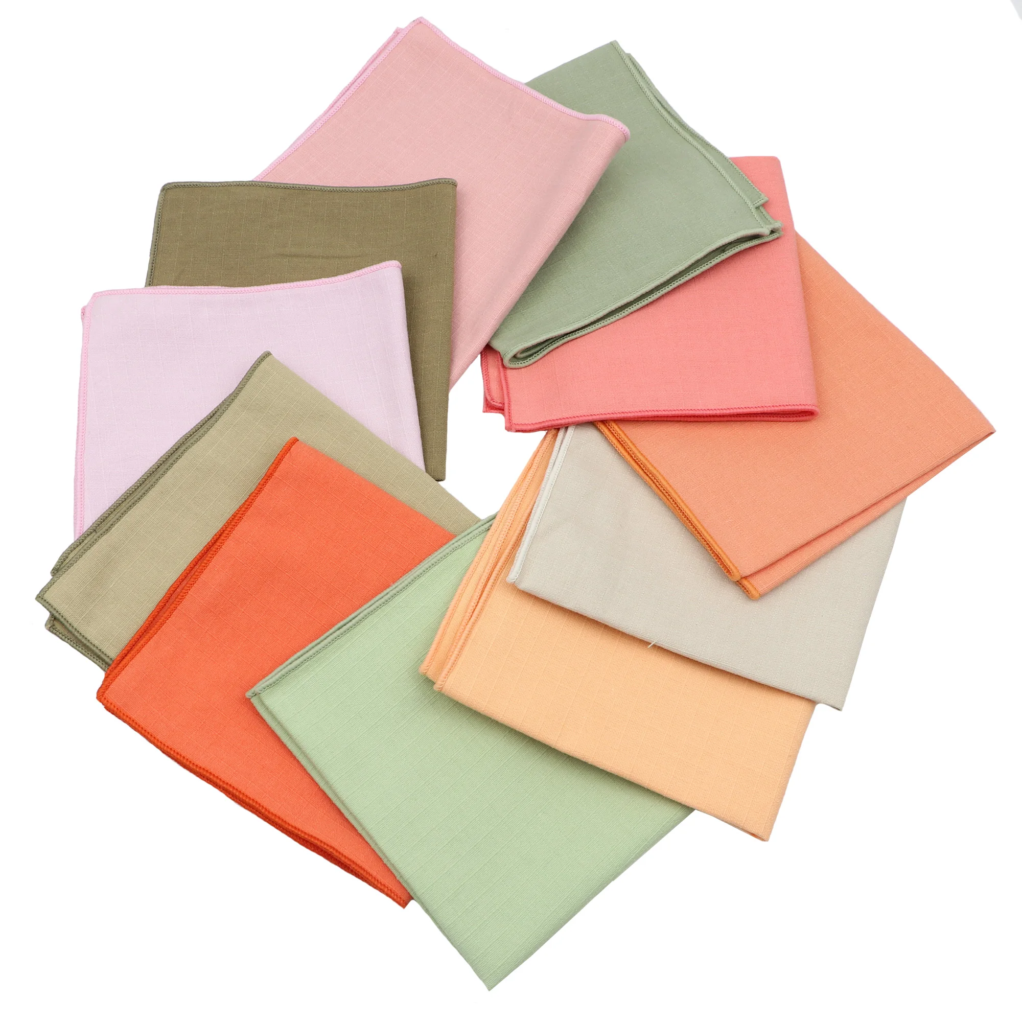 Новинка Прекрасный Карманный платок однотонный красочный мужской повседневный 100% хлопок для вечеринки свадьбы аксессуары