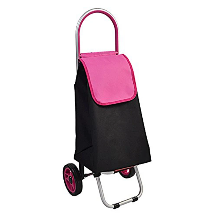 High Quality Waterproof Eco Bag Lightweight Wheeled Shopping Foldable Cart Foldable Push Cart Luggage Bag With Wheels