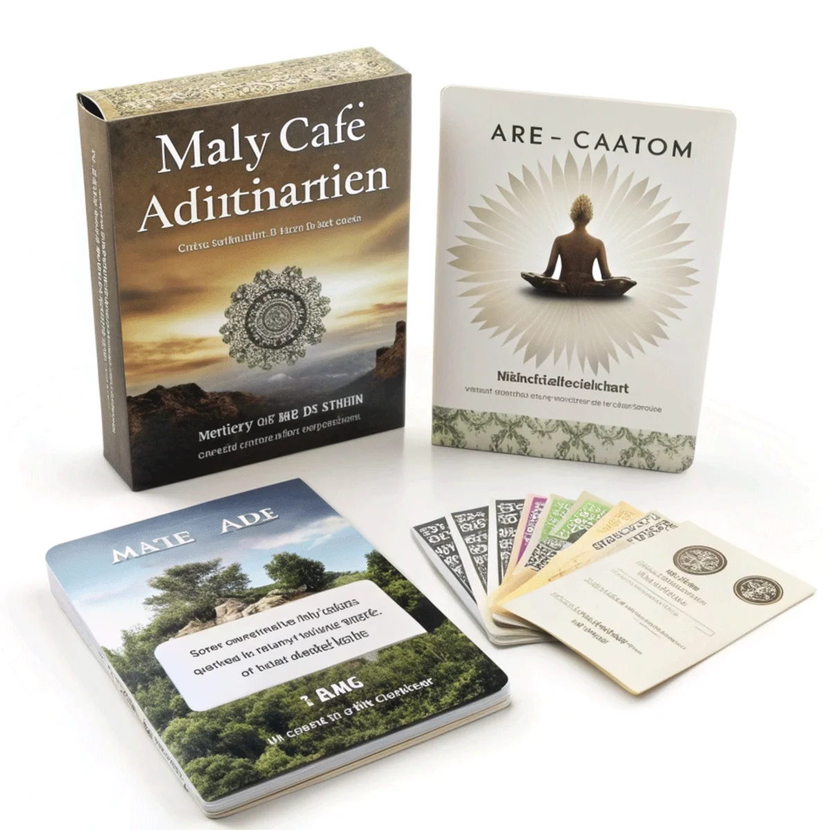 Wholesale Custom Printing Business Paper Cards Tarot Yoga Pose Cards Mindful Meditation Cards