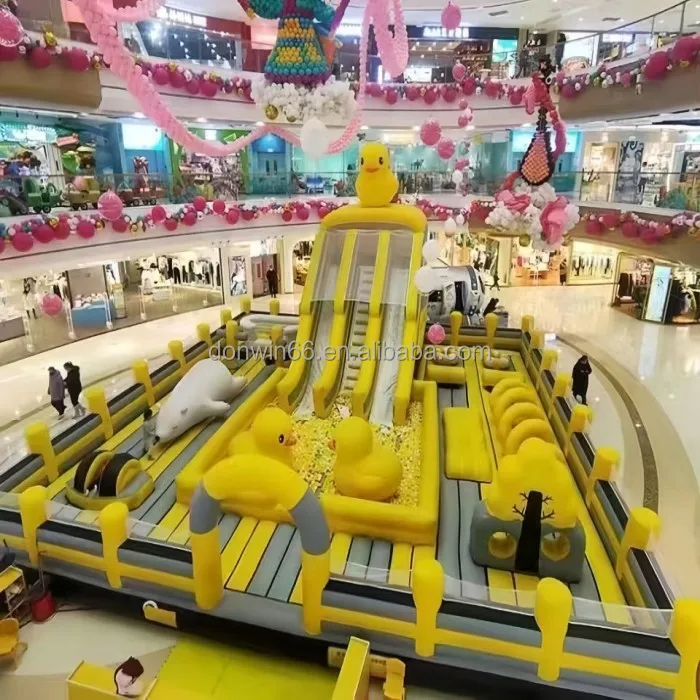 Commercial Customized Kids Bouncy Castle With Slide Amusement Outdoor Fun City Carnival Clown Circus Inflatable Playground