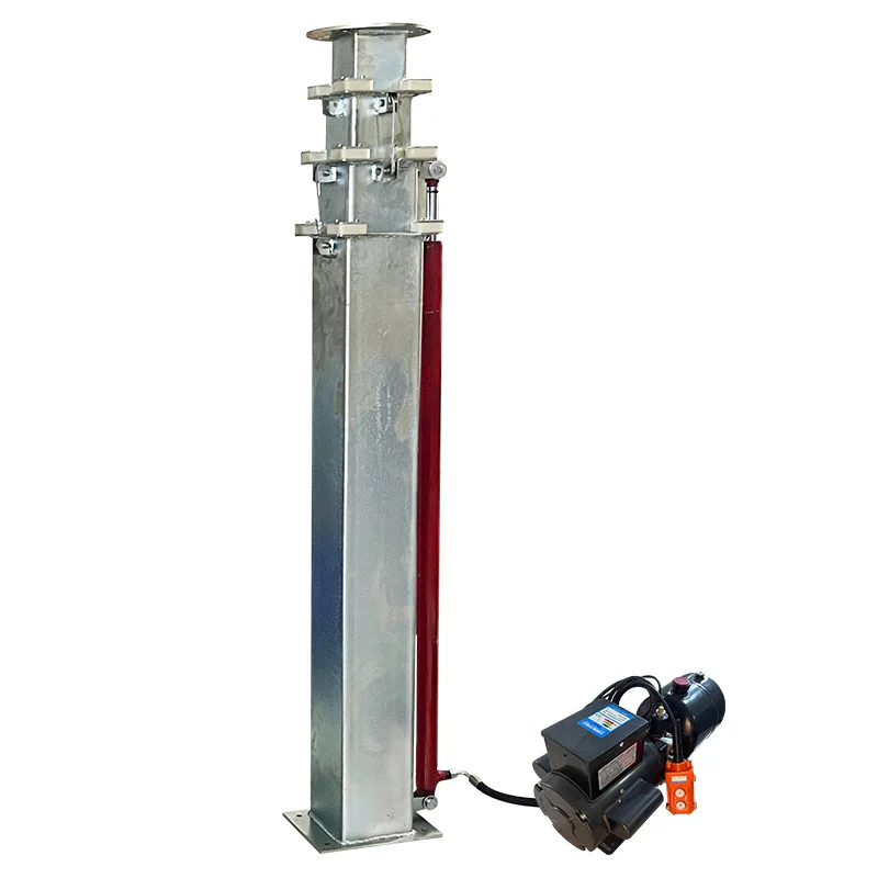 5M 6M 7M 8M 9M100Kg Max Payload Steel Telescopic Lifting Rod Mast Hydraulic Lifting Mast