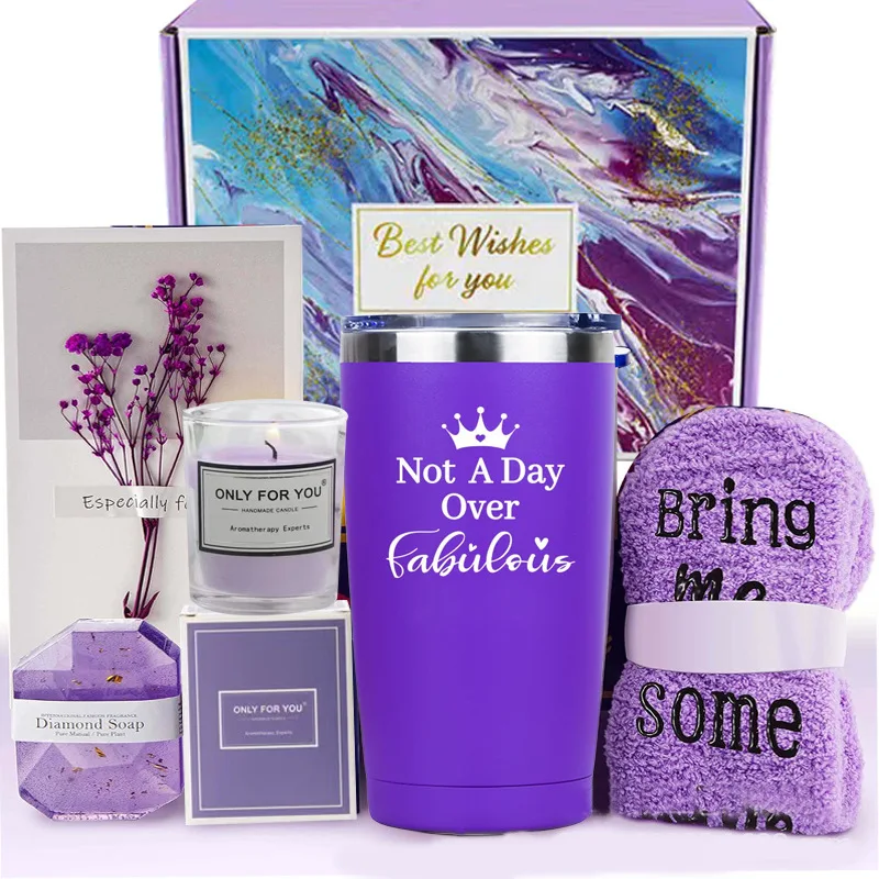 Thank You Gift Luxury Spa Skin Care Mothers Day Birthday Get Well Soon Gift Mug Perfume Scented Candle Gift Set for Women