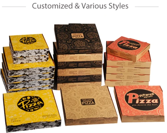 High quality custom pizza box wholesale raw material made kraft paper pizza box