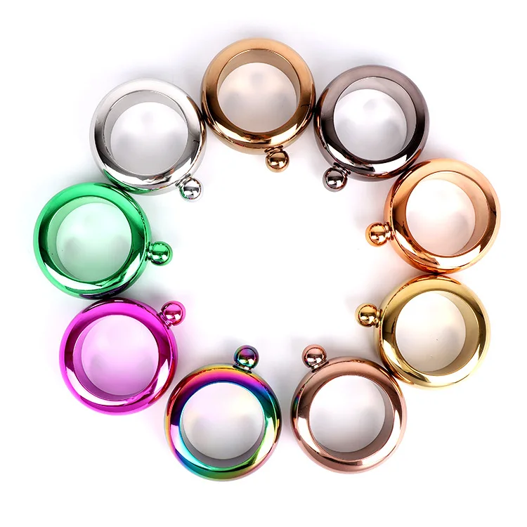 High quality custom diy portable 100ml 3.5 oz stainless steel wine cup party bracelet flask