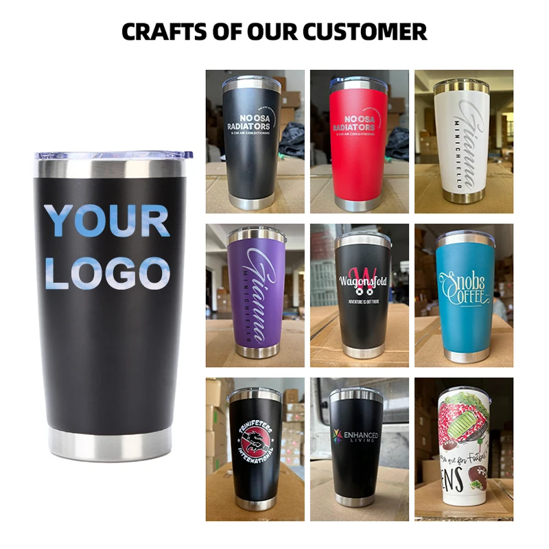 Wholesale 20oz coffee travel mug car tumbler vacuum insulated double wall stainless steel powder coated tumblers coffee mugs
