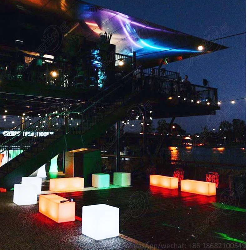 3 Seater Led Bench Seat / Glowing Lounge for Events (Bs120)