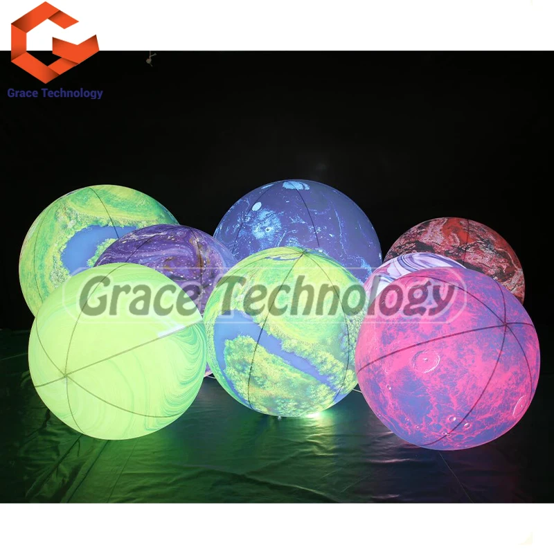 Customized LED Inflatable Planets Solar System Inflatable Planet Balloon for Astronomy Education