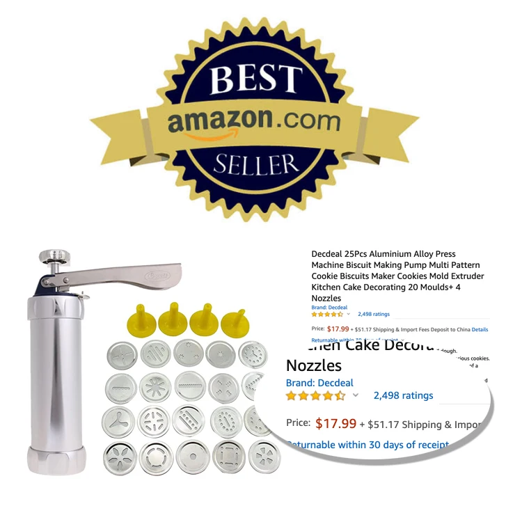 Beeman Household Biscuit Mold Baking Decorating Cake Gun And Butter Decorating Device