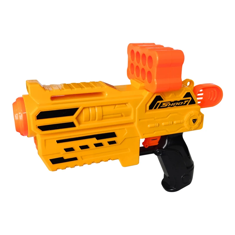Manual Safe Toy Gun with Soft Bullets children kids Plastic Cartoon Gun Toy Shooting Game Toy