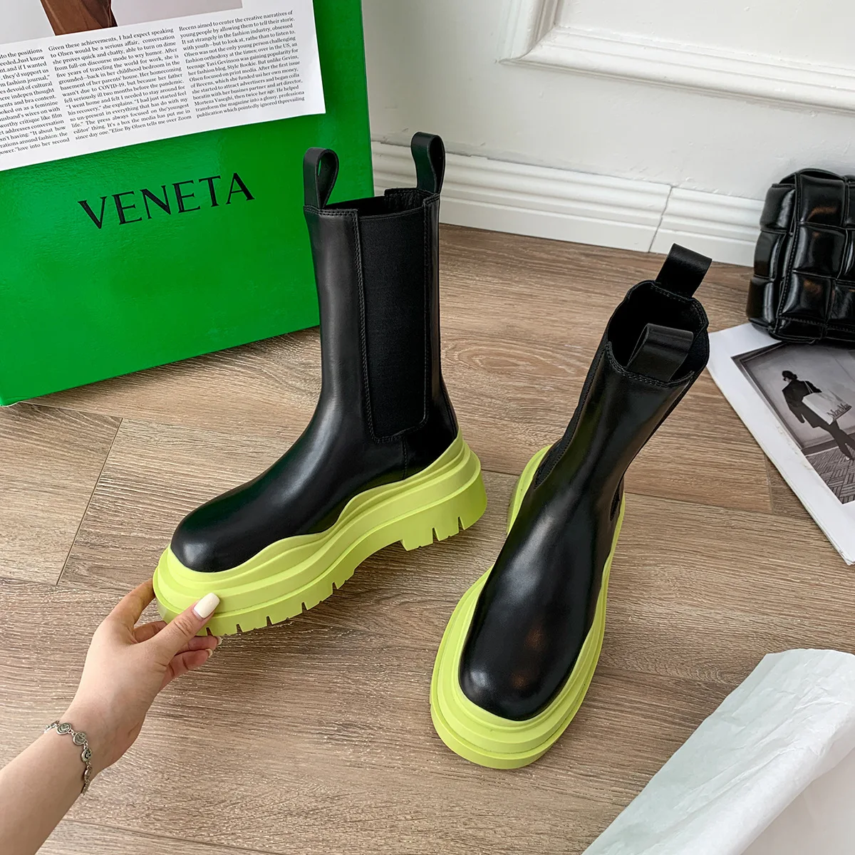 2021 New Autumn Winter British Style Thick Sole Martin Boots For Women Chelsea
