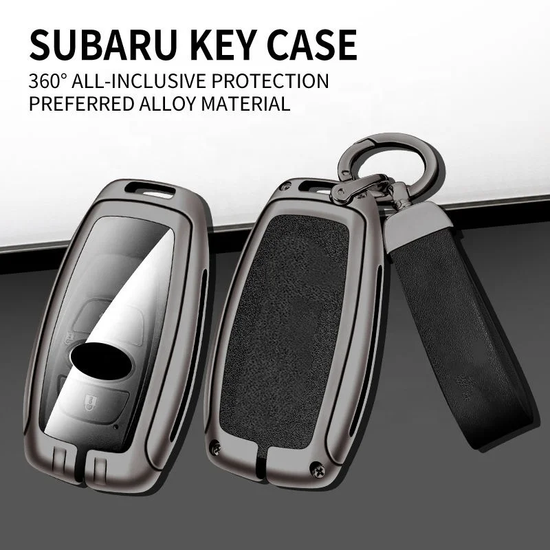 Hot Sale Car Accessories Designer Key Cover Zinc Alloy Leather Smart Three Buttons Car Key Cover For Su Ba Ru Brz Xv Sv Forester