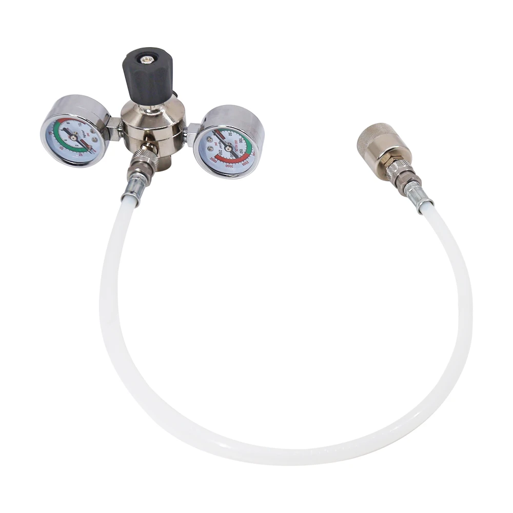 Whipped Cream Pressure Regulator Valve with Adapter & Hose Line for Whipped Cream Chargers 0.95 Liter 580g Tank