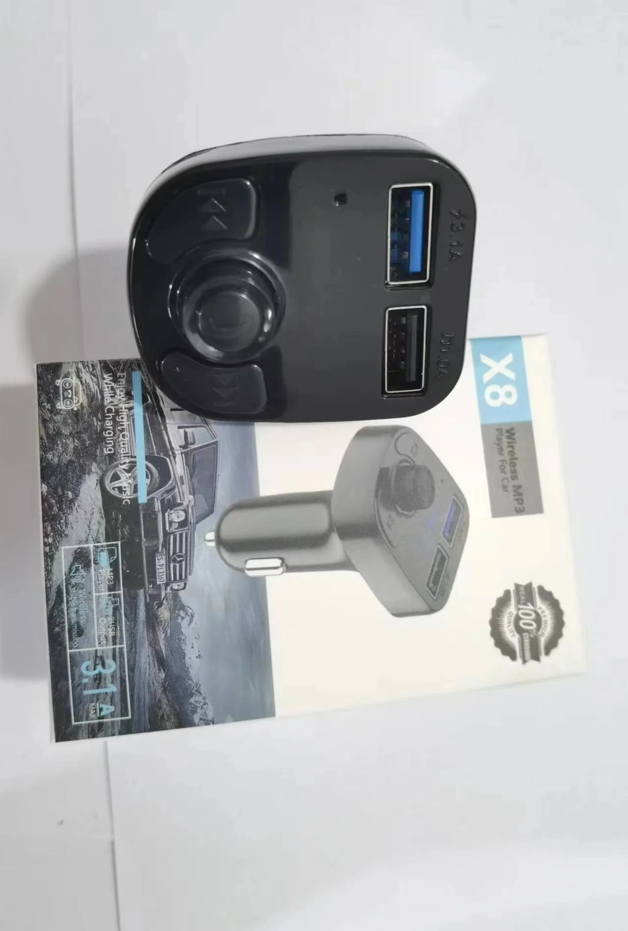 X8 Car MP3 receiver transmitter X8 Multifunctional dual USB car charging cigarette lighter Usb Player Dual Charger