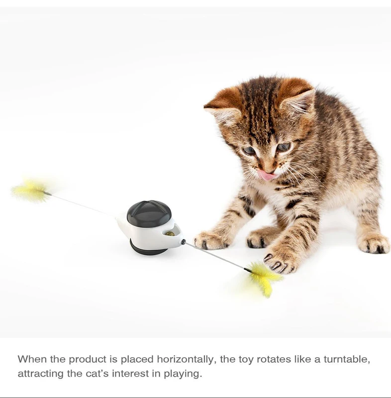 Wholesale New Pet Toy Balance Car Tumbler Interactive Cat Toy With Ball Or Feather