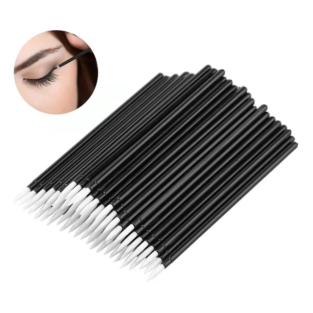 Disposable Fiber Eyeliner Brush Makeup Brush Makeup Tools Cosmetic Eye Brushes detail Applicator