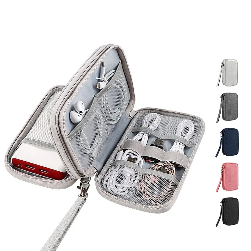Custom New Electronic Accessories Cable Bag Digital Gadget Travel USB Cable Storage Case Bag Organizer