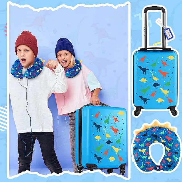 5Pcs Kids Luggage Set Kid Hard Luggage Case for Girls Boys Travel Rolling Carry On Suitcase with Wheels