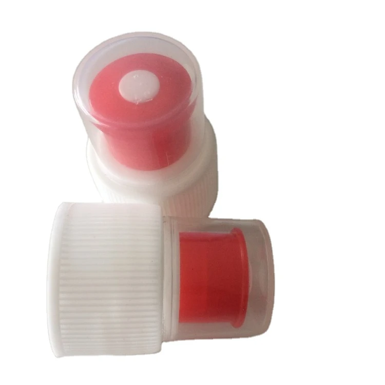 28mm plastic push pull sports water bottle caps with dust cover