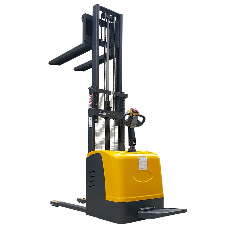Mini Warehouse Pallet Lifting Device Semi Electric Walkie Stacker Forklift