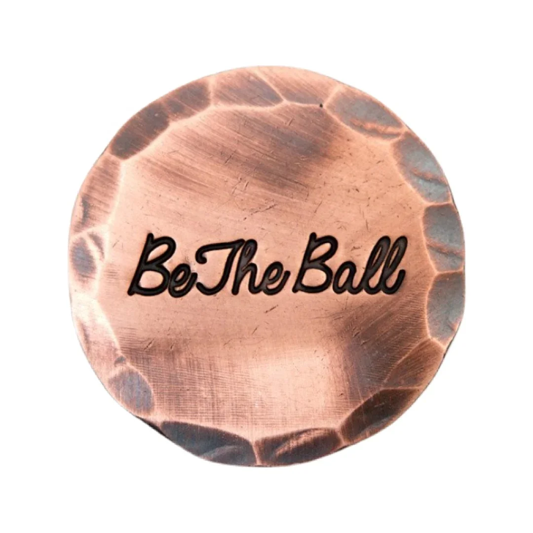 2024 antique nickel stamped logo pure cooper golf club ball marker