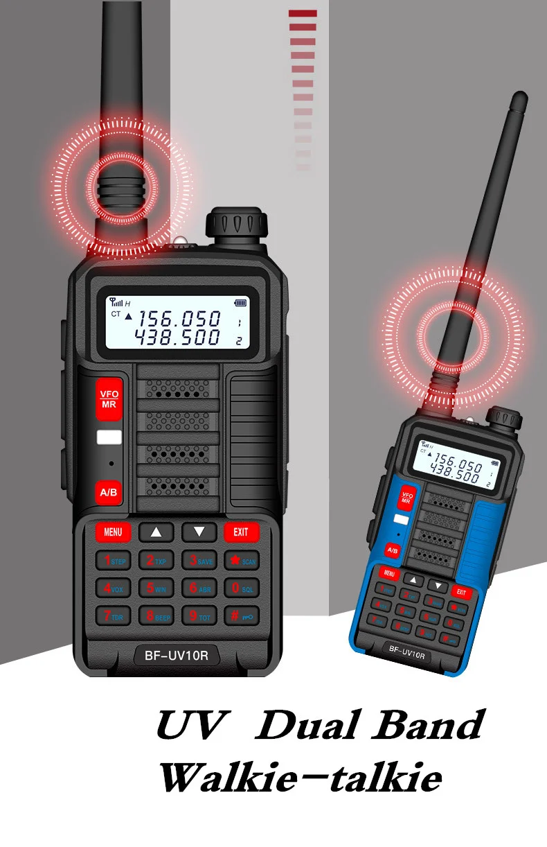 Baofeng UV10R Walkie Talkie 10W VHF UHF Dual Band Two Way CB Ham Radio UV 10R Portable USB Charging Radio Transceiver UV5R