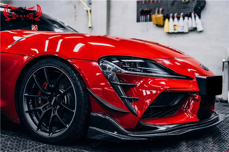 4 PCS Carbon Fiber Front canards Front Bumper vents DP Style For Toyot Supra A90 A91 Mk5