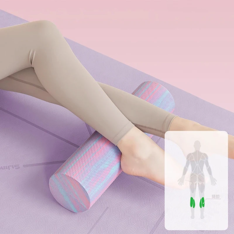 JY New Home Fitness Foam Massage Roller Yoga Pilates Muscle Relax EVA Solid Foam Roller For Beginner