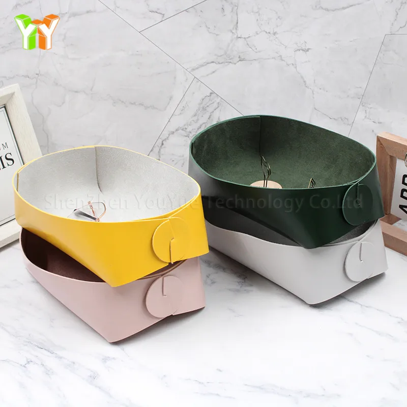  YY PU кожаный ювелирный Catchall ключ телефон монета лоток изменение Прикроватный ящик для
