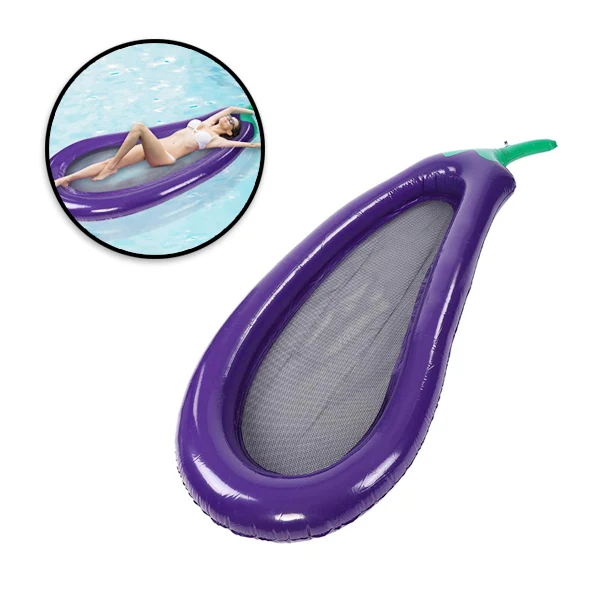 Factory directly Sale Top Quality 270 cm Inflatable eggplant pool float
