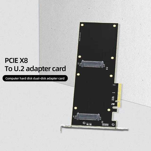 PCIE Riser Nvme 2 5 Ssd U.2 для PCIe X8 3 0 карта адаптера интерфейса SF-8639 gen3 32 Гбит/с SATA-Экспресс Двойной жесткий диск