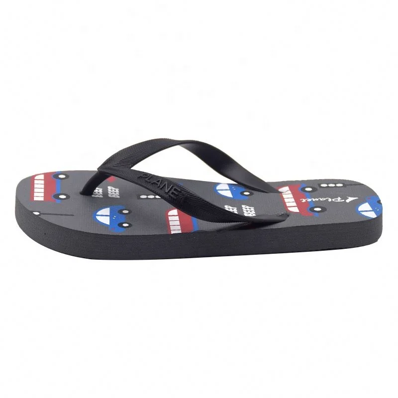 
Wholesale hot sale boys beach flip flops Outdoor leisure slippers with print stock 