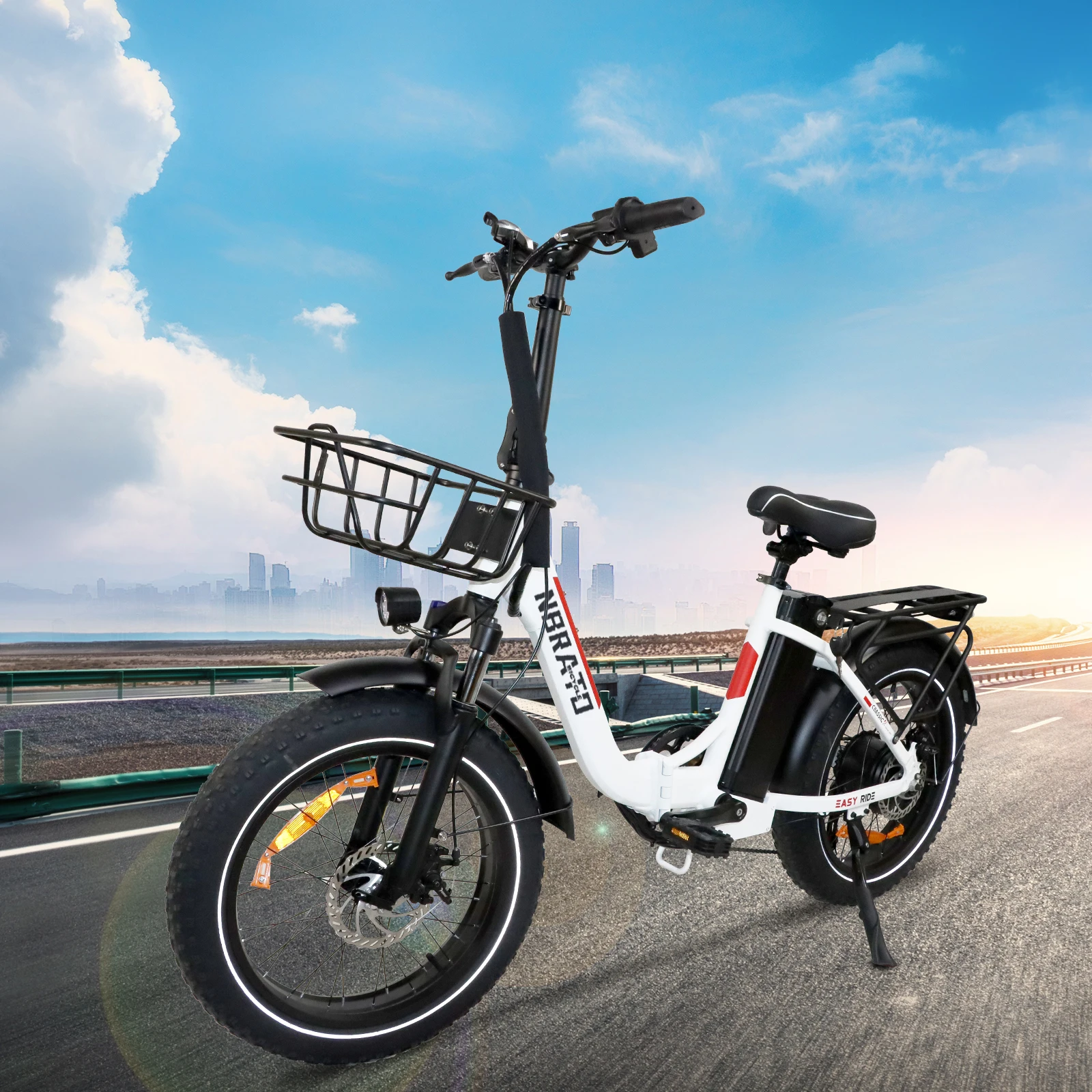 2024 custom city urban woman man folding mid drive step through 20' fat tyre  folding electric bike for two people